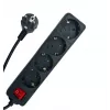 Microconnect MC-GRU0045BS jatkojohto 5 m 4 AC-lähtöä sisäkäyttöön musta
