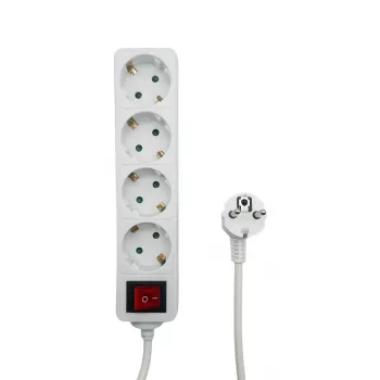 Microconnect MC-GRU0045WS jatkojohto 5 m 4 AC-lähtöä sisäkäyttöön valkoinen