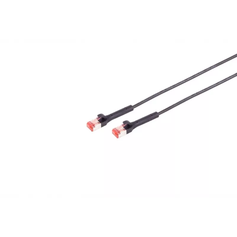 Verkkokaapeli Lanview LV-6AFTP-FLEX-ANG-10B RJ45 Cat6A 10 m musta