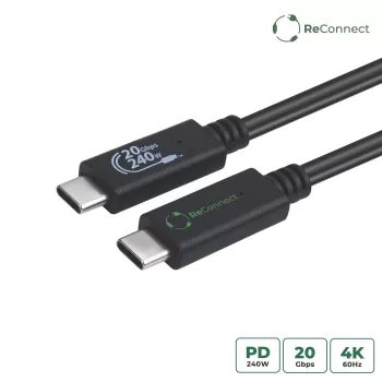 Microconnect ECO-USB3.2CC0.5 USB-kaapeli USB 3.2 Gen 2x2 0,5 m USB C musta