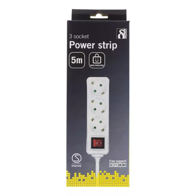 Microconnect GRU0035WS jatkojohto 5 m 3 AC-lähtöä valkoinen