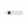 Microconnect GRU0035WS jatkojohto 5 m 3 AC-lähtöä valkoinen