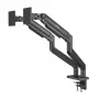 Manhattan TV- ja monitoriteline pöytään, täysin liikkuva, jousivarsi, 2 näyttöä, 13–45