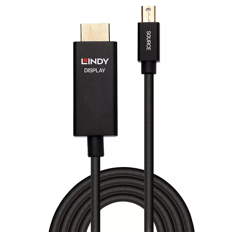 Lindy 3 m aktiivinen Mini DisplayPort - HDMI -kaapeli HDR:llä