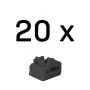 Lindy RJ45-porttien lukitsimet, mustat, 20 kpl