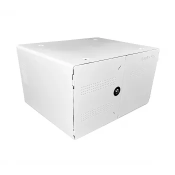 Kannettava laitehallintakaappi LEBA NoteBox 16 avainlukolla, USB-C-liitännöillä, 12 W laitetta kohden, USB 2.0, seinä- tai pöytäasennus, valkoinen
