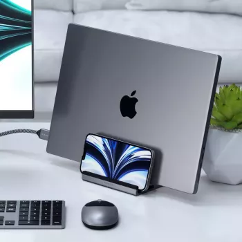 Kannettavan ja tabletin teline Satechi ST-ADVSM hopea yhteensopiva MacBook Pron kanssa