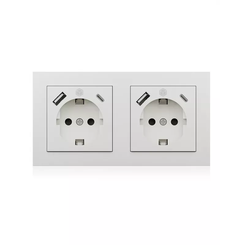 ICY BOX IB-MPS4200W-PD pistorasia tyyppi F + USB A + USB C valkoinen