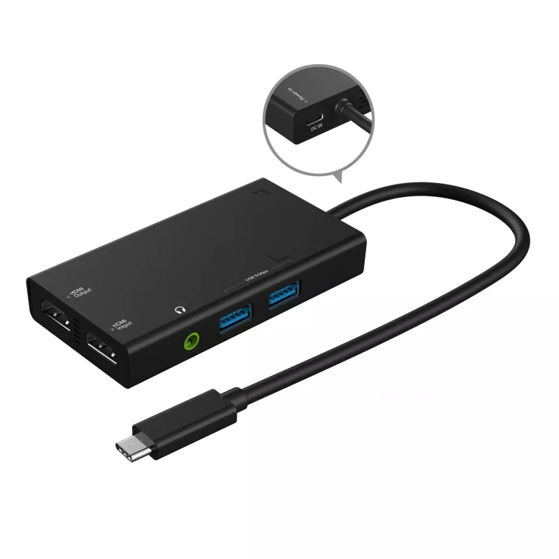 j5create JVA01-N videokaappaus USB-keskitin 1920x1080 30Hz musta