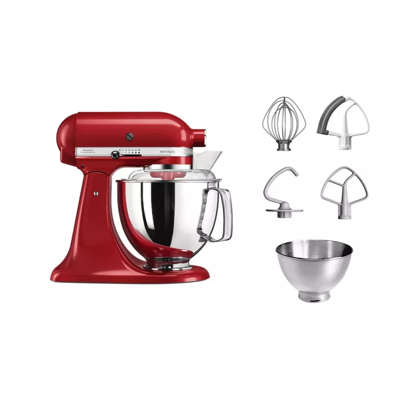 KitchenAid Artisan 5KSM175PS yleiskone — 300 W, 4,8 l ruostumaton teräskulho, punainen