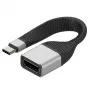 Techly ICOC-USBC-DP12 videokaapeli-adapteri 0,131 m USB Type-C DisplayPort musta