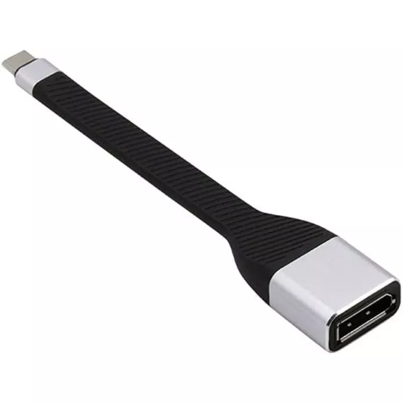 Techly ICOC-USBC-DP12 videokaapeli-adapteri 0,131 m USB Type-C DisplayPort musta
