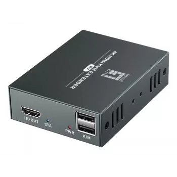 AV-jatkosarja (lähetin ja vastaanotin) LEVELONE HVE-8111, 3840x2160, Cat6, USB-A/USB-B, DC 12V (2 kpl)