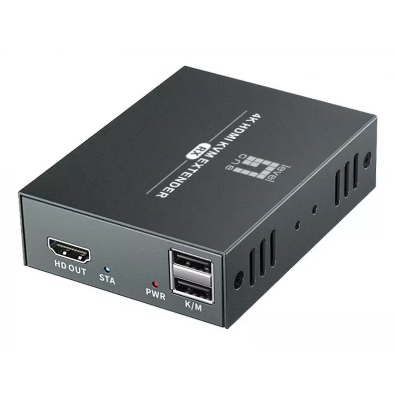 AV-jatkosarja (lähetin ja vastaanotin) LEVELONE HVE-8111, 3840x2160, Cat6, USB-A/USB-B, DC 12V (2 kpl)