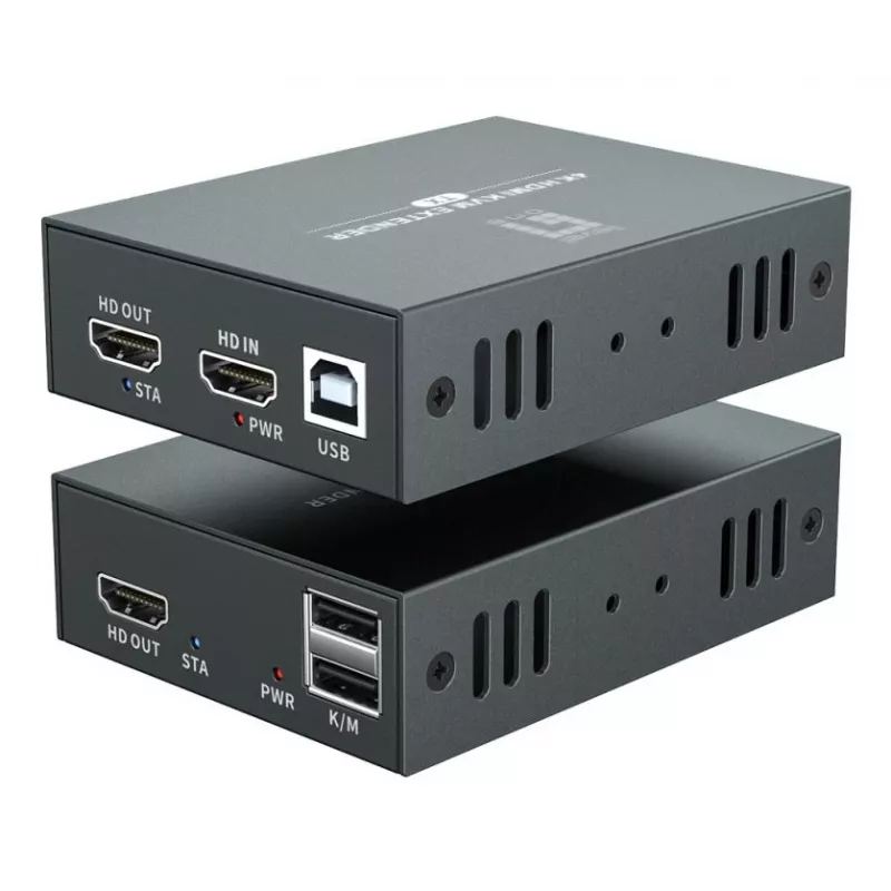 AV-jatkosarja (lähetin ja vastaanotin) LEVELONE HVE-8111, 3840x2160, Cat6, USB-A/USB-B, DC 12V (2 kpl)