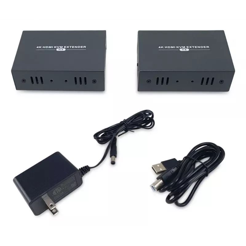 AV-jatkosarja (lähetin ja vastaanotin) LEVELONE HVE-8111, 3840x2160, Cat6, USB-A/USB-B, DC 12V (2 kpl)