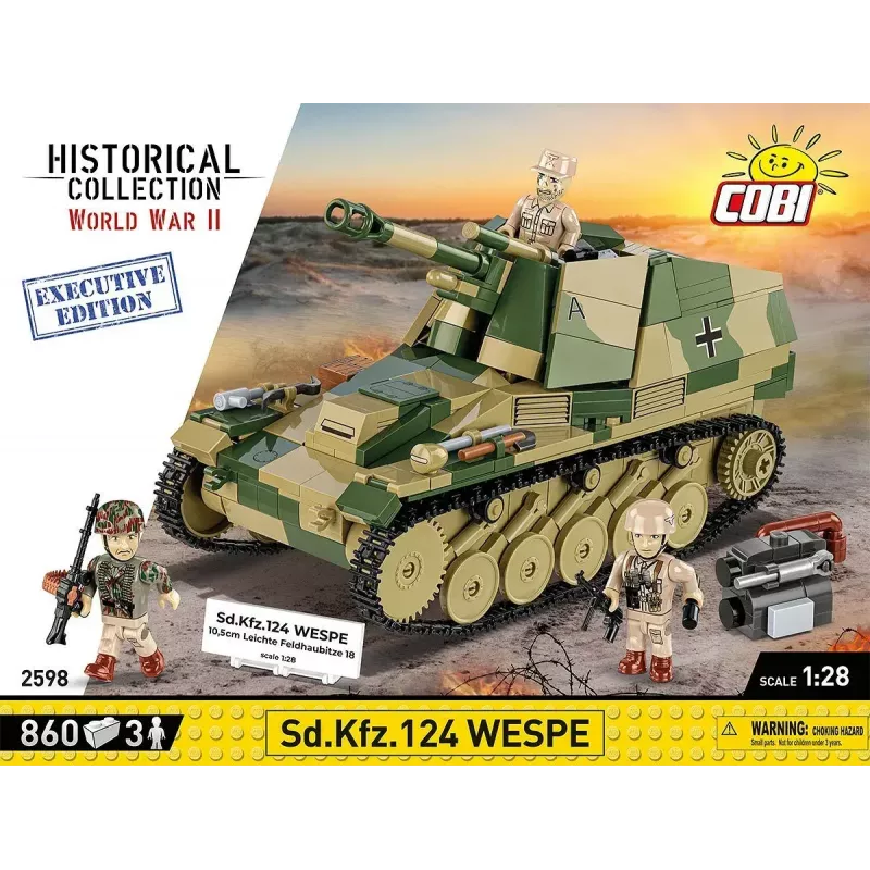 Cobi Blocks SD.KFZ.124 Wespe rakennussarja, 860 palikkaa