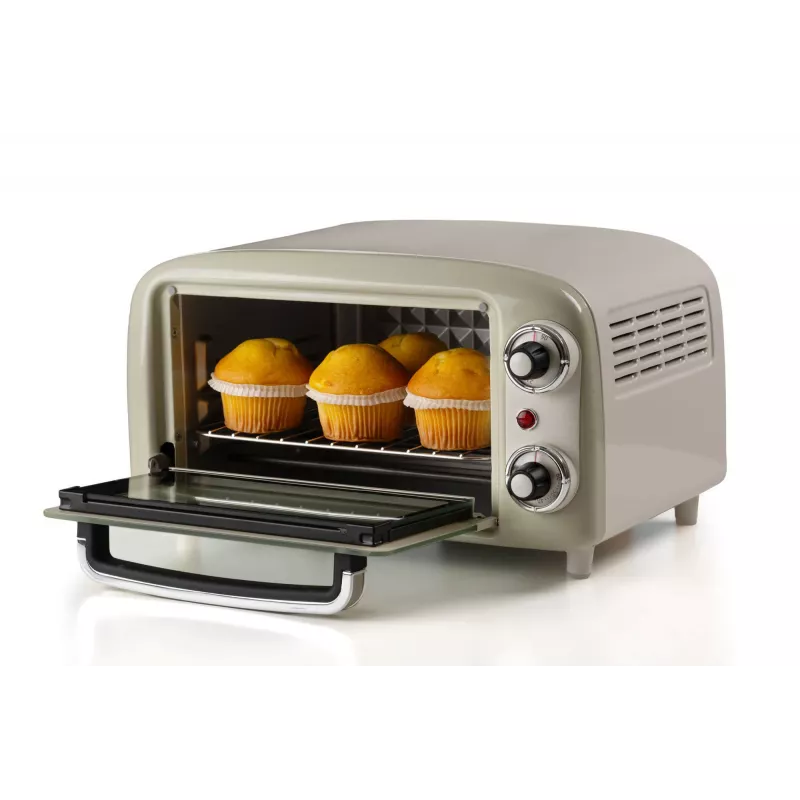 Ariete 3919 sähköinen miniuuni vintage, 800 W, 10 l tilavuus, kaksoislasi, retro, beige