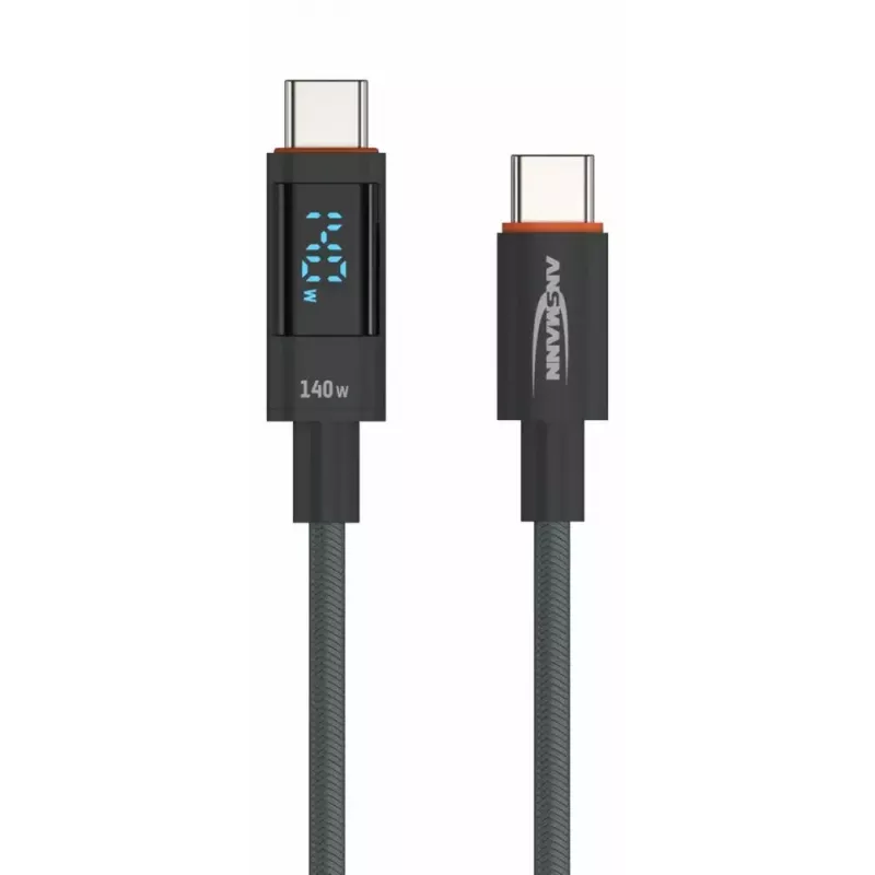 USB-kaapeli Ansmann 1700-0176 USB 2.0 1,2 m USB-C antrasiitti