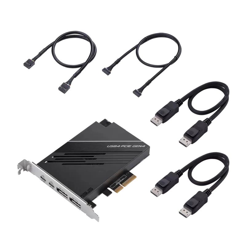 ASUS USB4 PCIe Gen4 -kortti liitäntäkortit/adapterit sisäinen DisplayPort, USB Type-C