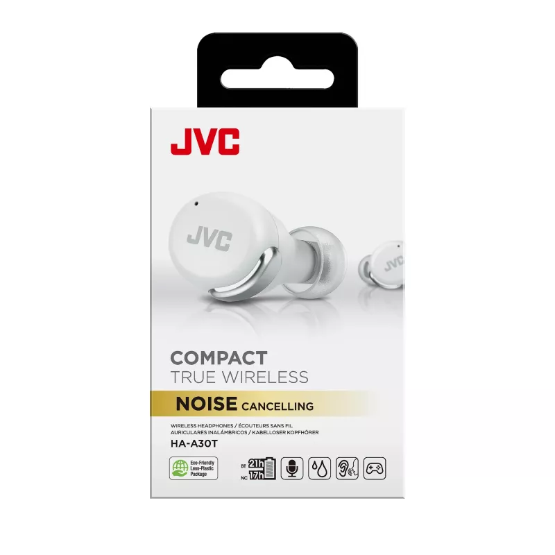 Kuulokemikrofoni JVC Active Noise Cancelling TWS valkoinen