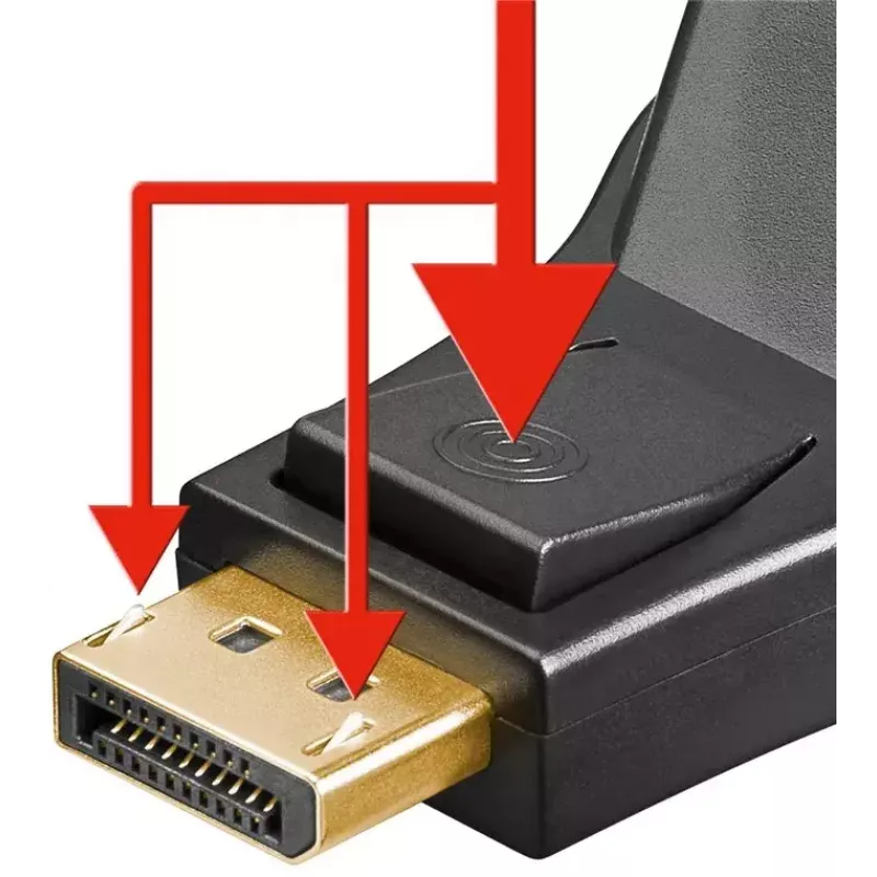 Goobay DisplayPort/DVI-D-adapteri 1.1 kullattu musta