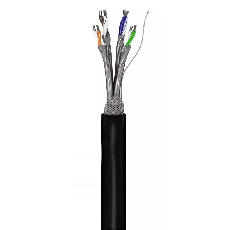 Verkkokaapeli Goobay CAT 6 ulkokäyttöön S/FTP 100 m musta
