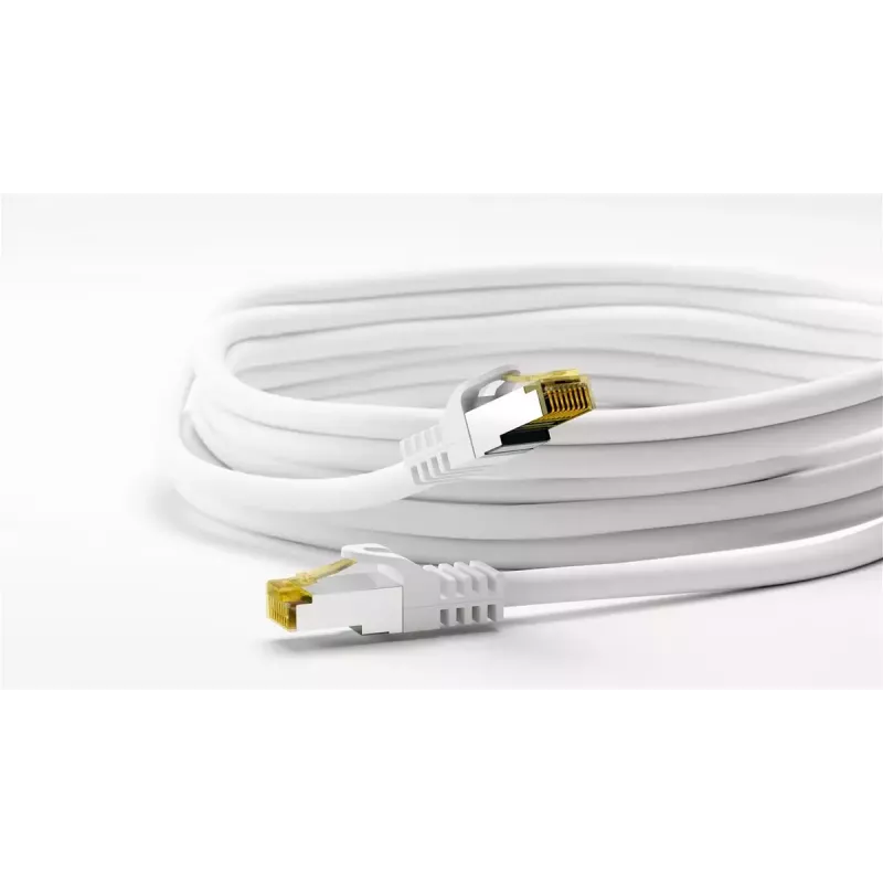 Verkkokaapeli Goobay RJ45 patch-kaapeli CAT 6A S/FTP 20 m valkoinen