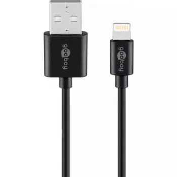 Goobay Lightning USB -lataus- ja synkronointikaapeli 0,5 m Lightning USB A CE MFi