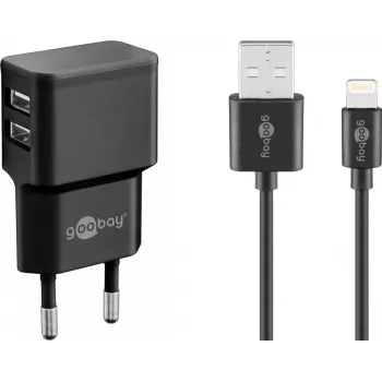 Laturisarja sisäkäyttöön Goobay Dual Apple Lightning 44995