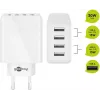 Sisälaturi Wentronic 44962 universaali valkoinen 4 USB-liitäntää 5V
