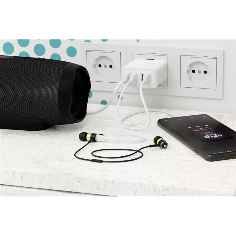 Sisälaturi Wentronic 44962 universaali valkoinen 4 USB-liitäntää 5V