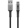 USB-kaapeli Wentronic 49295 USB 2.0 0,5 m USB-C USB-A musta harmaa