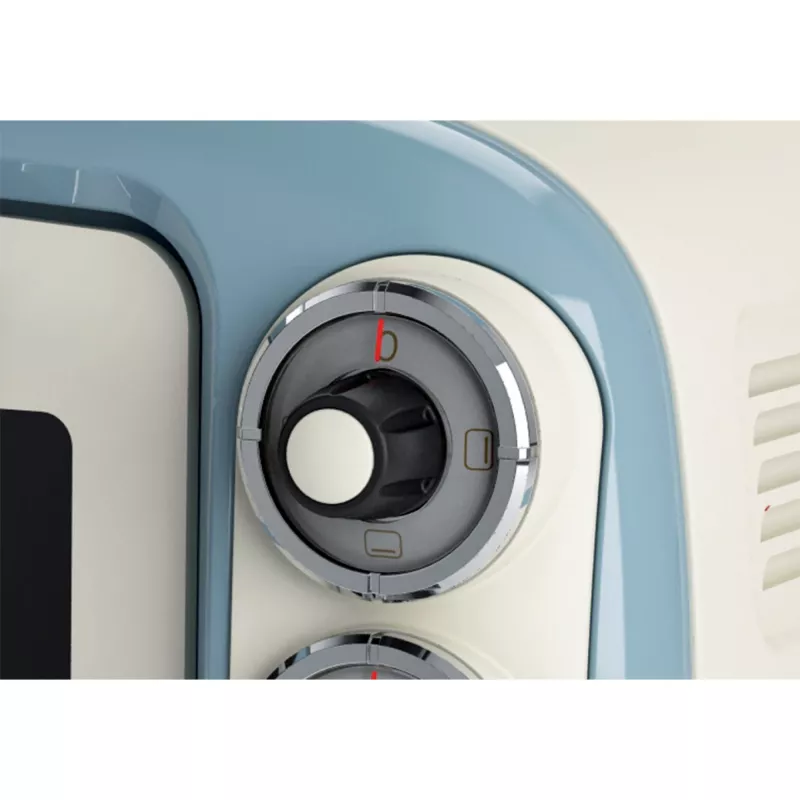 Ariete Vintage 979/05 sähköinen minipaistinuuni, 18 l, 90-230 °C, 60 min ajastin, valkoinen/sininen