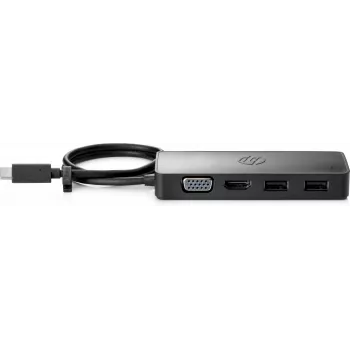 HP USB-C Travel Hub G2, johdollinen, USB 3.2 Gen 1 (3.1 Gen 1) Type-C, musta, Kiina, Windows 10, 107 mm