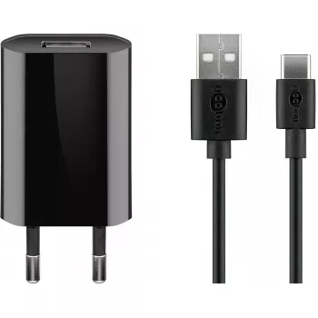 Laturisarja Goobay USB-C 5W kaapelilla 1m musta