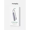 Ugreen CM418 10919 5-in-1 USB-C-keskitin, HDMI 4K 30 Hz, Ethernet, USB 3.0, Power Delivery, alumiini, harmaa