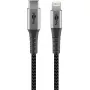 Goobay Lightning-kaapeli 2m musta harmaa 60W 3A USB C