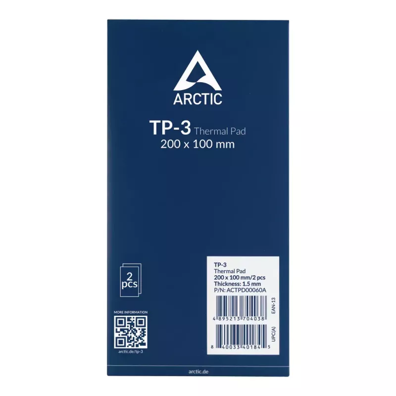 ARCTIC TP-3 Premium Performance lämpötyyny 200 x 100 mm, 1,5 mm