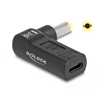 Kannettavan tietokoneen virtalähde DeLOCK 60011 USB-C - 5,5 x 2,5 mm sovitin 19V 3A