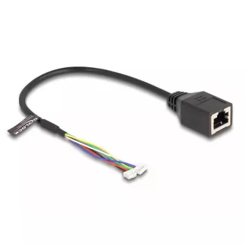 Verkkokaapeli DeLOCK 88007 RJ45 - 4-pin 6-pin Cat5e 0,3 m musta