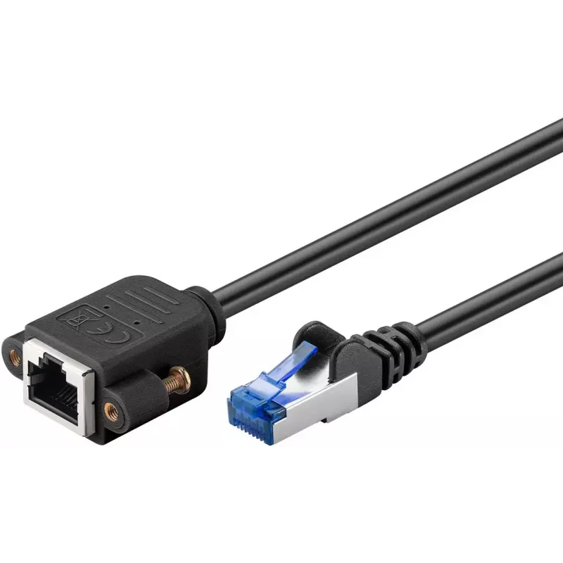Verkkokaapeli Goobay 65641 RJ-45 Cat6a 0,5 m musta
