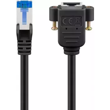 Verkkokaapeli Goobay 65641 RJ-45 Cat6a 0,5 m musta