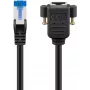 Verkkokaapeli Goobay 65641 RJ-45 Cat6a 0,5 m musta