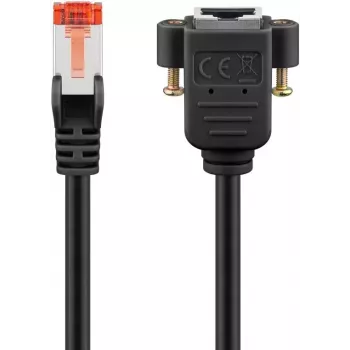 Verkkokaapeli Goobay 65637 RJ-45 Cat6 1 m musta