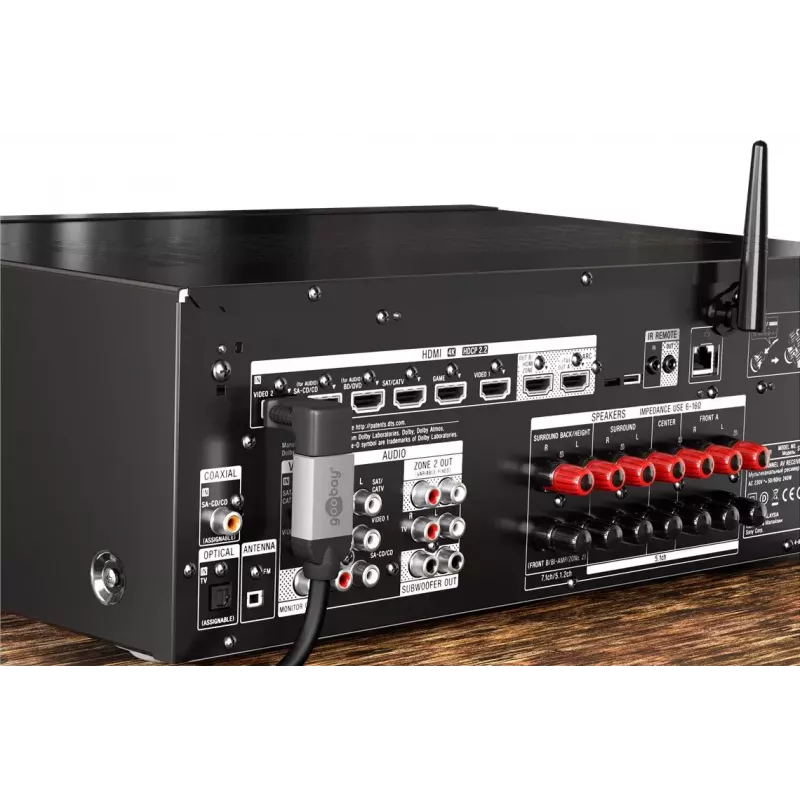 Videokaapeli-adapteri Goobay 65749 HDMI Type-A standardi musta liitin