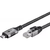Goobay adapteri USB-C – RJ-45 10 m musta hopea