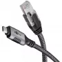 Goobay adapteri USB-C – RJ-45 10 m musta hopea