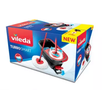 Siivousjärjestelmä Vileda Turbo Smart yksisäiliö musta punainen 166140