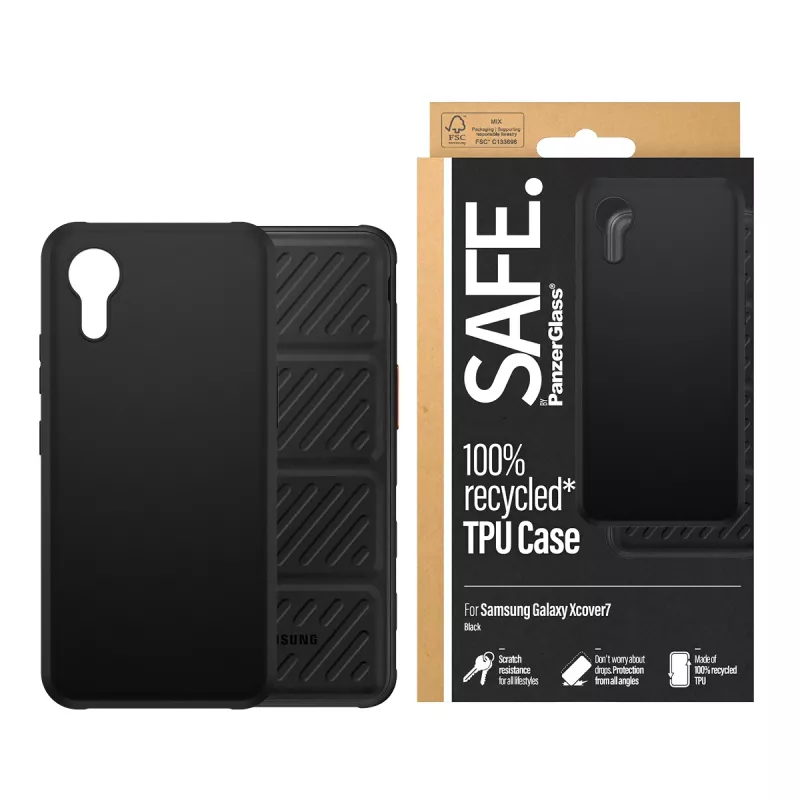 PanzerGlass SAFE. by ® TPU-kotelo musta Samsung Galaxy Xcover7